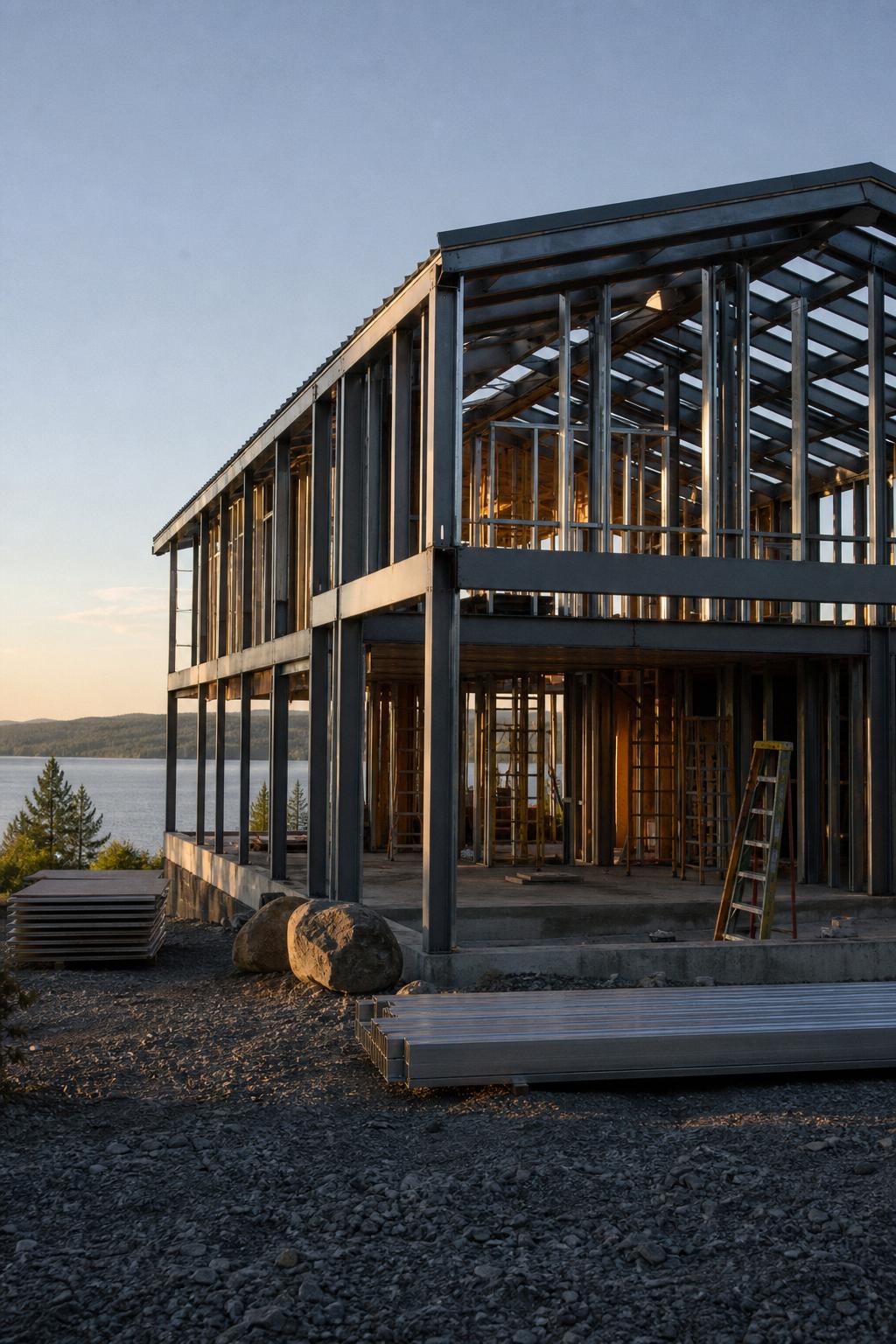Steel and concrete residential architecture